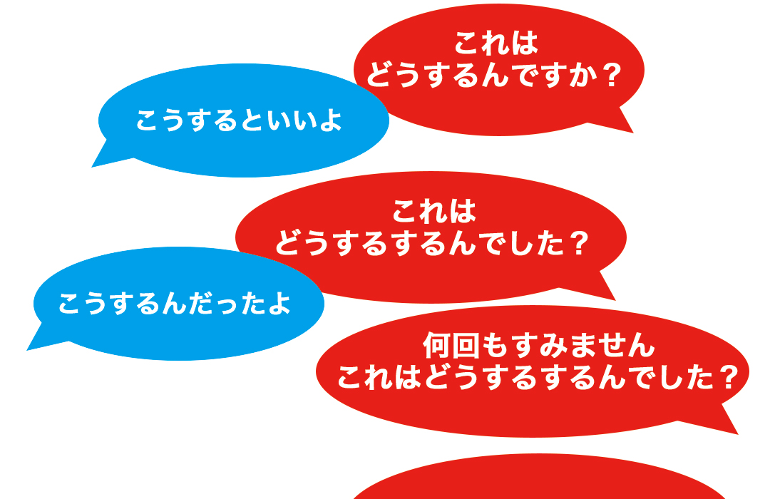 何度も同じことを聞かれる